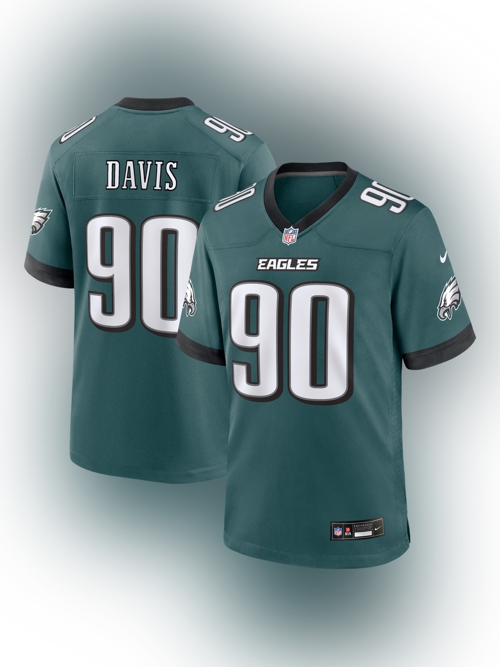 NWT Nike Jordan Davis Midnight Green Philadelphia Eagles #90 Jordan Davis